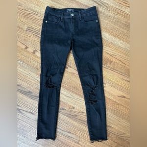 Abercrombie & Fitch Black Mid Rise Super Skinny Jeans Sz 4